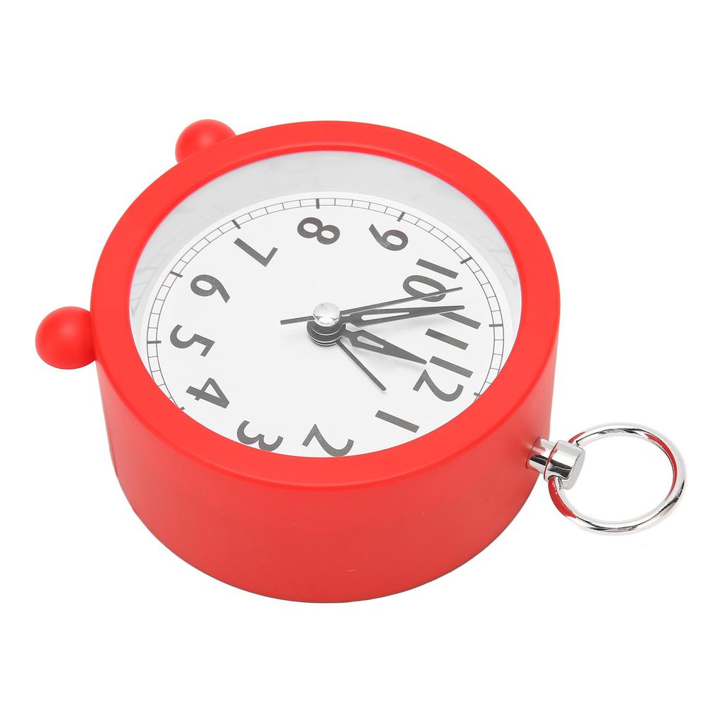 Circular Alarm Clock Battery Powered Electronic Alarm Clock Simple Plastic Button Alarm Clock for Bedroom Bedside Desk