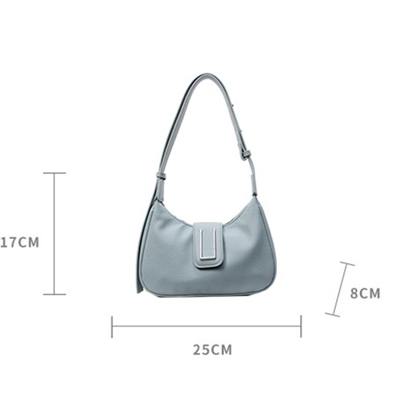 Fashion Solid Women's Shoulder Bag Artificial Leather Square Underarm Bags Ladies Handbags For Daily Used and Gift