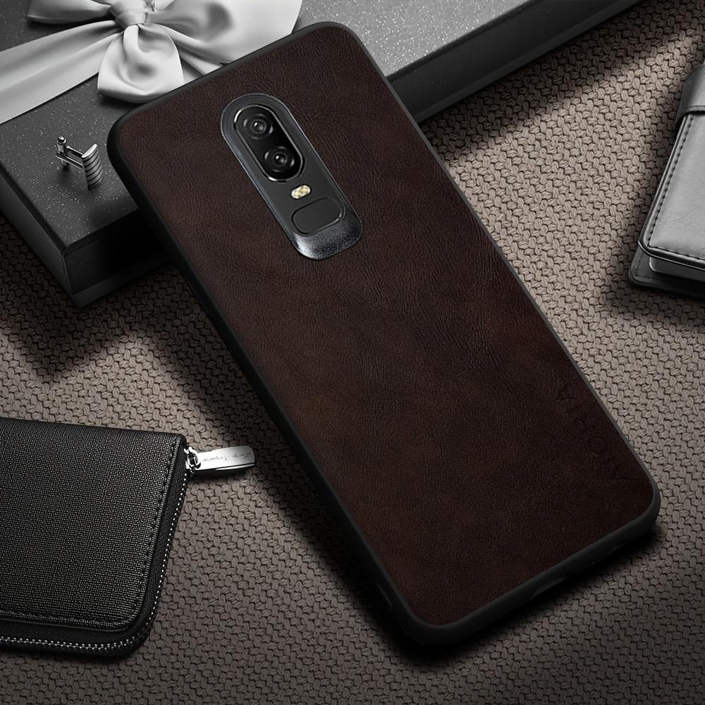 Phone Case - Luxury Retro Faux Leather Phone Case for Oneplus 9 8 7 6 Pro 9R 9RT 9 US 6T 8T 7T Pro Matte Soft Bumper Hard Back Cover Fashion Case