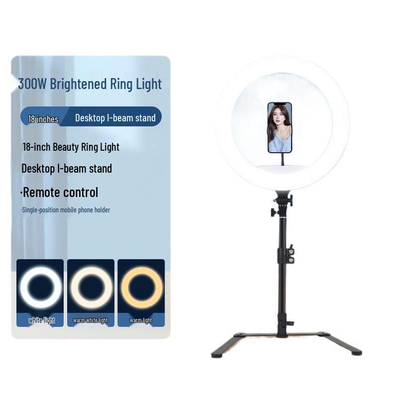 2025 Ring Light Stand for Live Streaming & Beauty Selfies - 22-inch Mobile Phone Holder for Influencers