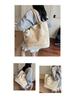 Autumn Winter Lightweight Canvas Tote Bag - Versatile Large Capacity Shoulder Bag for Women and College Students