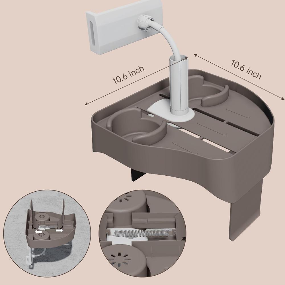 Adjustable Hot Tub Tray Table With Cup Holder Phone Stand For Outdoor Inflatable Pools Spas Pool Beverage Shelving