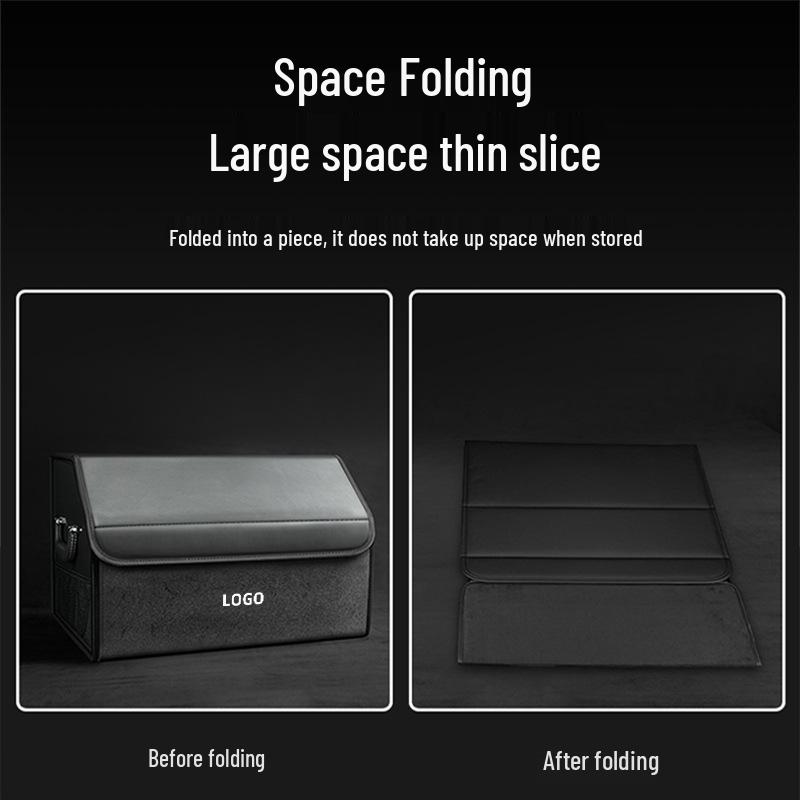 Foldable PU Leather Large Storage Box for Xiaomi SU7 Car Trunk