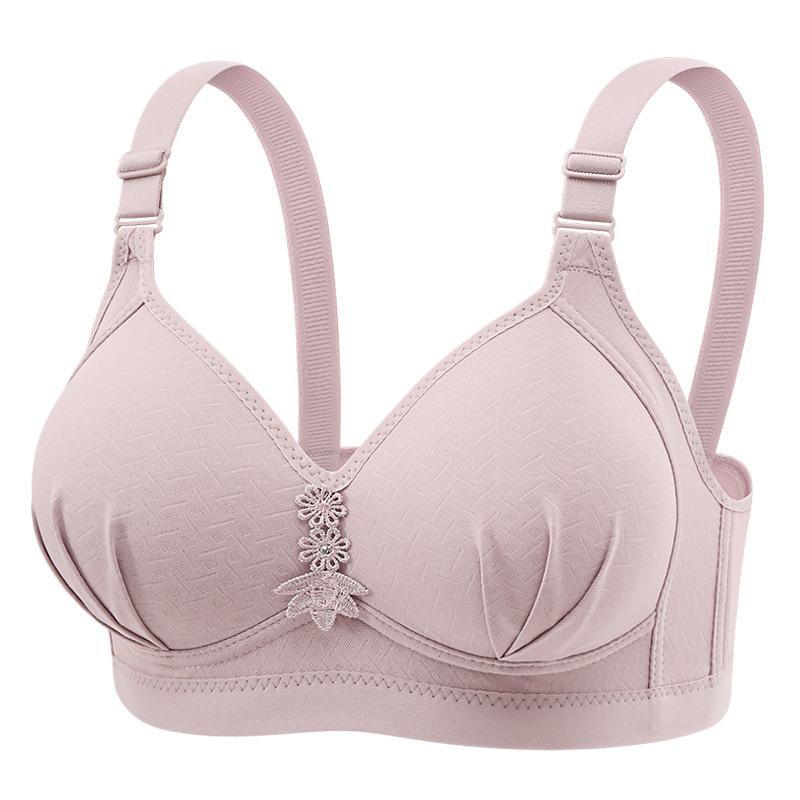 Women Large Size Bra Gathered Lifting Breast Middle-aged Mother Back Underwear Bra