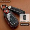 Leather Smart Key Fob Cover For Hyundai Sonata Tucson Santa Fe Elantra Palisade Kona Staria Ioniq 5 6 Grandeur 3 4 5 Button Case