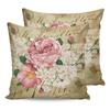 Cushion Cover Pink Flower Rose Vintage Throw Pillow Cover Sofa Car Home Decoration Pillow Cover