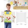 4 Pcs Trifold Poster Board, 21.5x14 inches Small White Poster Board Comes with Sticky Accessories, Corrugated Presentation Boards, Display Board for