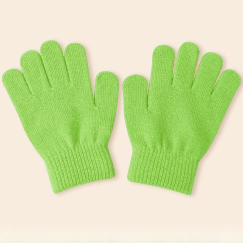 Strikkede hansker i ensfarge for barn 5-10 år Studenter Vintervarme Utendørs sykling og Daglig kaldt vær Bruk Votter