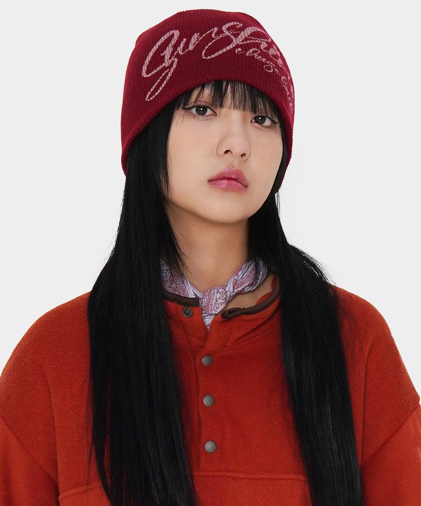 Ebeulisi Sunshine Logo Beanie (Burgundy)