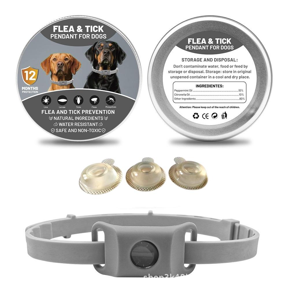 Pet Flea and Tick Collar for Dogs and Cats, Silicone Mosquito Repellent, 8-Month Protection