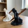 1D Printed Halloween Ghost Pen Holder Hooded Dark Gothic Phantom Pencil Rest Novelty Robe Stationery Display Rack