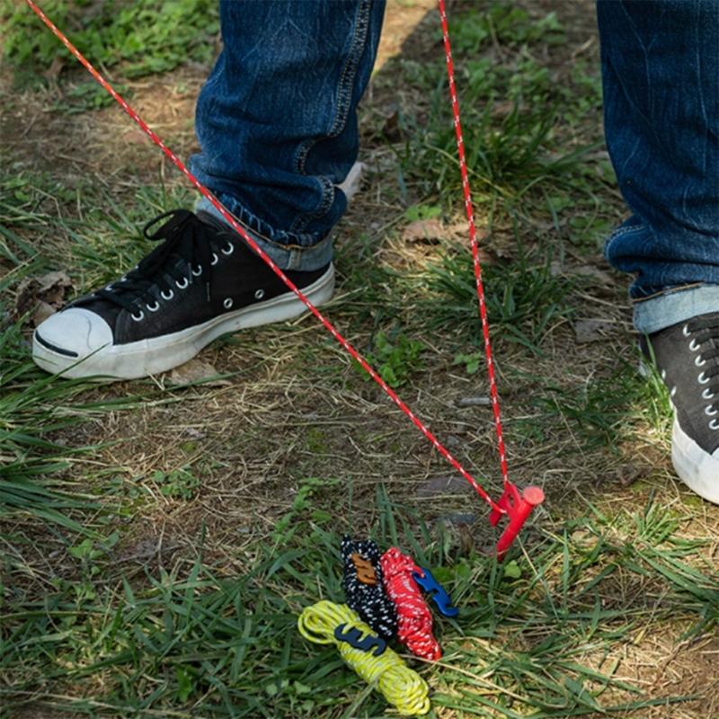 3mm Reflective Tent Guy Rope, 13 Feet Camping Rope Cord Guy Line for Camping Tent Fixation, Travel Backpacks, Outdoor