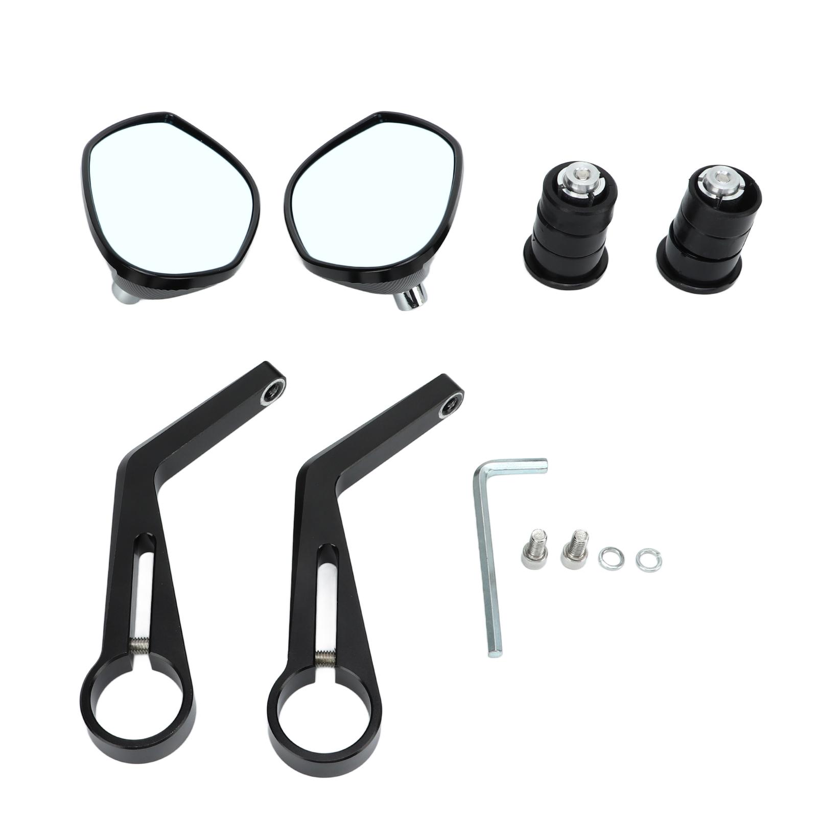 2pcs 22mm 0.87in Universal Motorcycle Mirrors Handlebar Side Mirror Replacement for SUZUKI GSX250R GSXR600 GSXR750