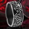Men's Fashionable Retro Style Ring with Small Mushroom Shape and Halloween Theme