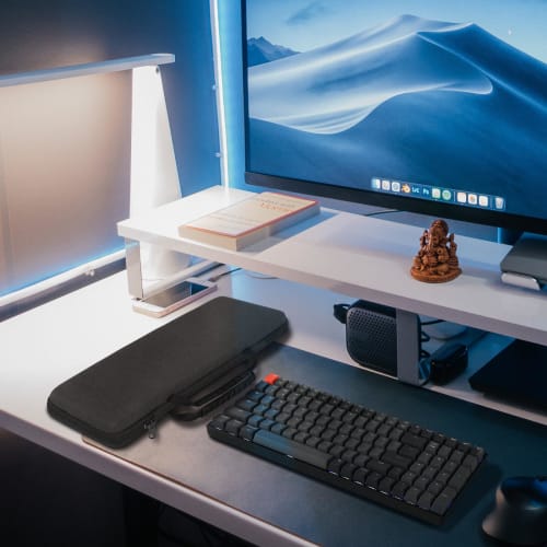 Geekria 90%-96% Keyboard Case, Hard Shell Travel Carrying Bag for 100-Key Computer Mechanical Gaming Keyboards, Compatible with Keychron K4/K4 HE, RK