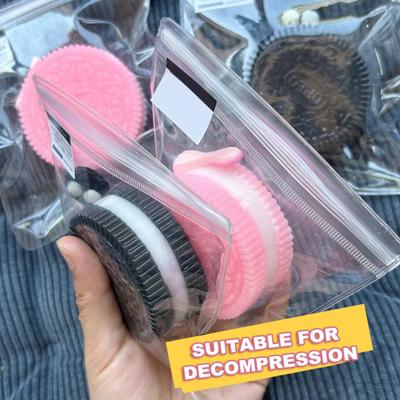1/2Pcs Chocolate Cookie Squeeze Toy Slow Rebound TPR Stress Relief Portable Kids Teens Adults Biscuit Squishes Sensory Fidget Toy