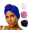 1PC Women Headscarf Breathable Decor Headwrap Fashion Solid Color Elegant Turban Hat Top Flower Sunscreen Hijab