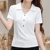 NaVaVa Men BuTTon PoinT V Neck Collar ShorT sleeVe T shirT nT2432