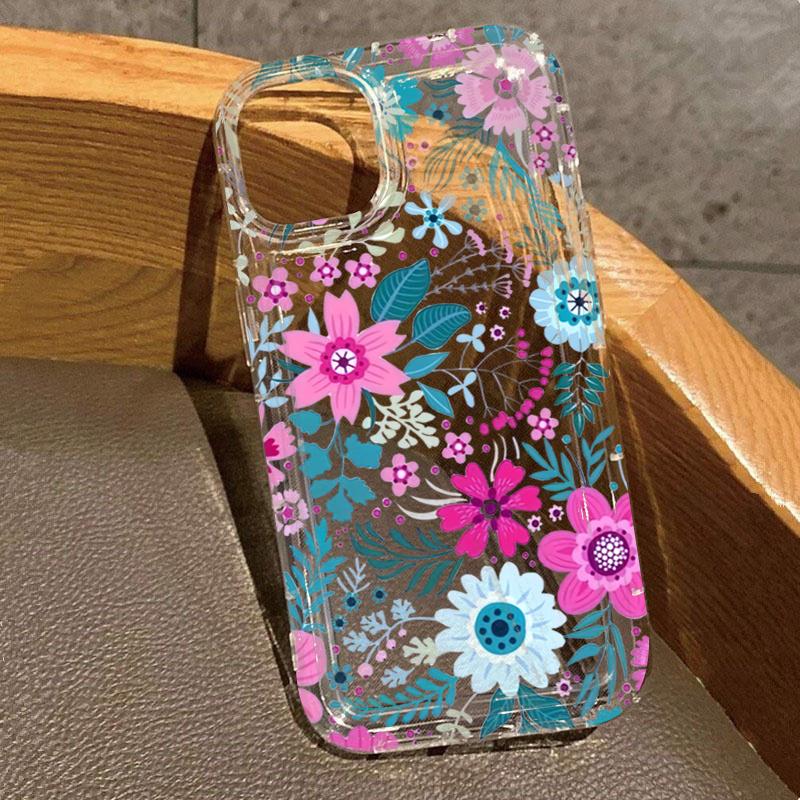 Colorful Floral Transparent Phone Case for  Mi 11 Lite 5G NE 14 13T 13 12T 12 Poco F5 X5 X3 X6 Pro Shockproof TPU Cover