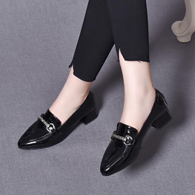 Single Shoes Loafers Leather Shoes
