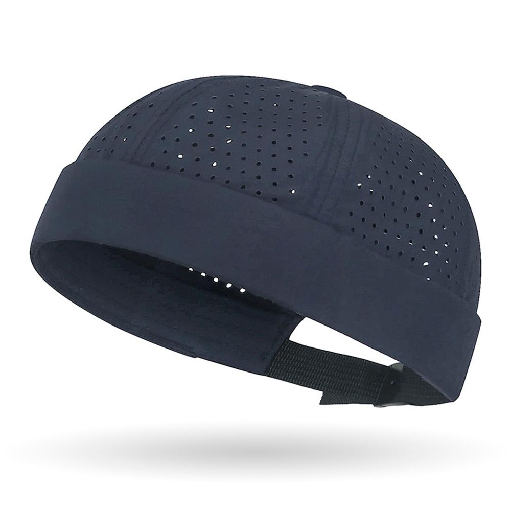 Mesh Breathable Brimless Hat Summer Ultra-Light Quick-Dry Docker Caps Adjustable Beanies Hat Men Hip Hop Hat Landlord Cap