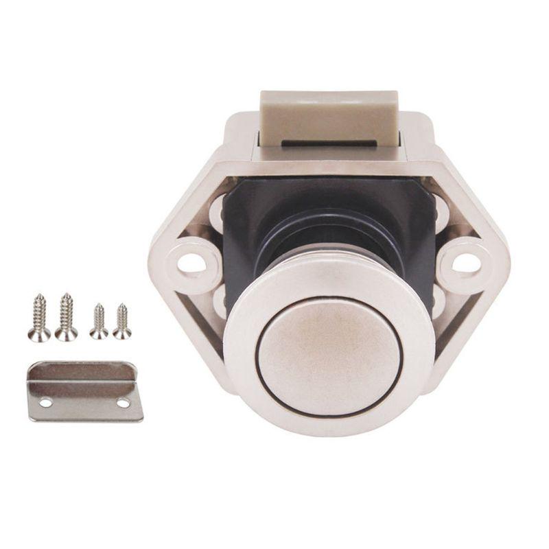 Zinc Alloy Diameter 20mm Camper Car Push Lock RV Caravan Boat Drawer Latch Button door Locks For Furniture Hardware
