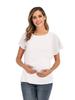 2023 Women's Chiffon Patchwork Maternity Nursing Top, Summer Short Sleeve