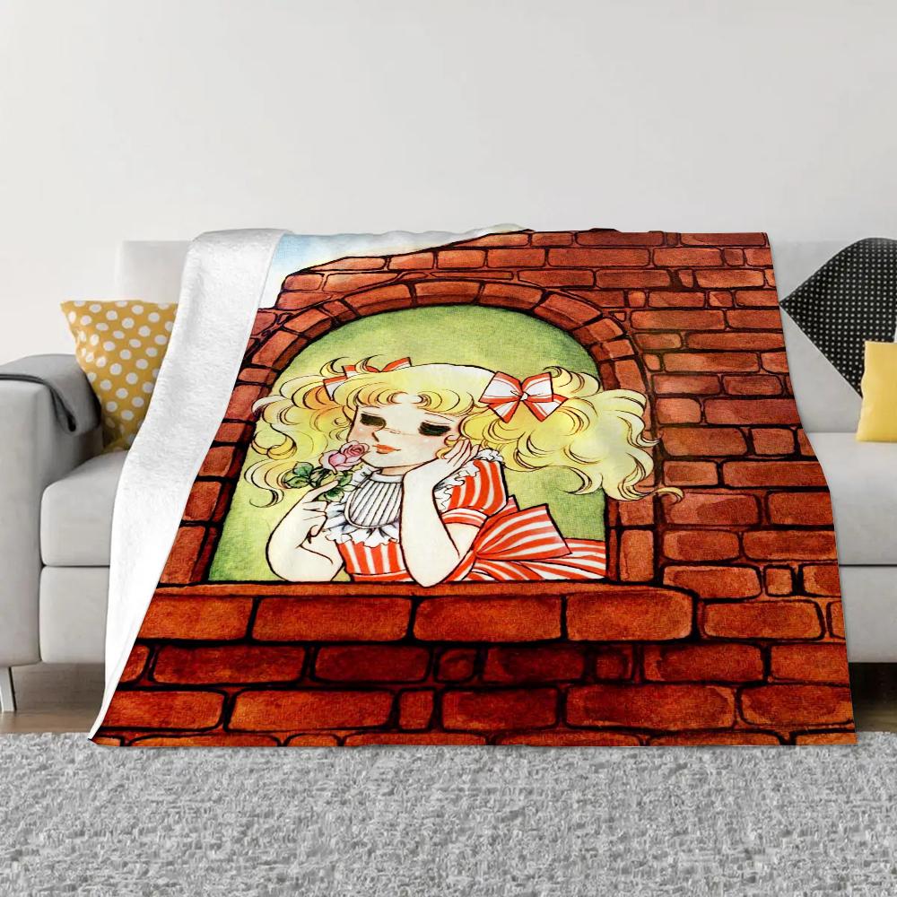 Candy Candy Throw Blanket Sofa Winter Home Interior Fluffy Soft Blankets King Size Knitted Plaid Microfiber Bedding Beach Towel