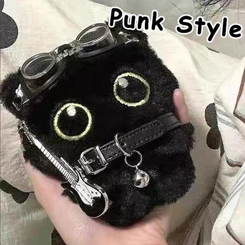 Small Pendant Cuddly Ins Black Cat Plush Dolls Cute Black Plush Keychain Bag Decor Doll Keychain Cat Keychains Bag Accessories
