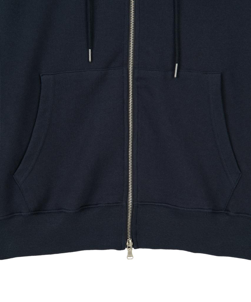 Dandel Dd Heart Check Lining Hoodie Zip-Up (Navy)