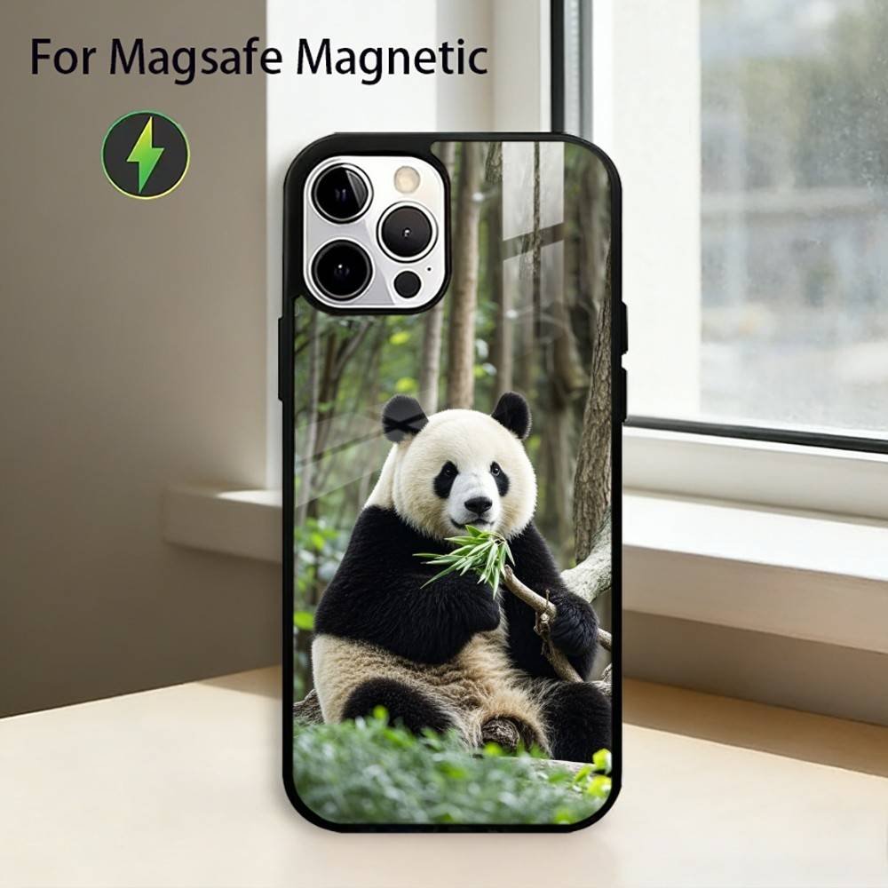 Cute F-Fubao Animal P-Panda Phone Case For iPhone17,16,15,14,13,12,11 Plus,Pro Magnetic with Magsafe Wireless Charging iPhone17Pro