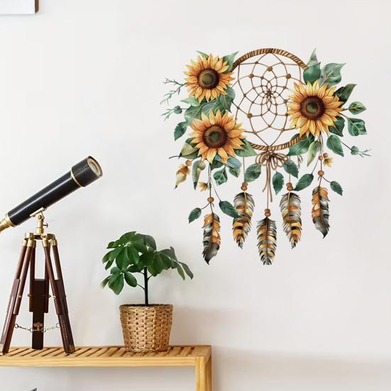 Flower Wall Stickers Peel And Stick Self-Adhesive Floral Decal for Walls Cabinets Refrigerators Bedroom Bathroom Kitchen Decor