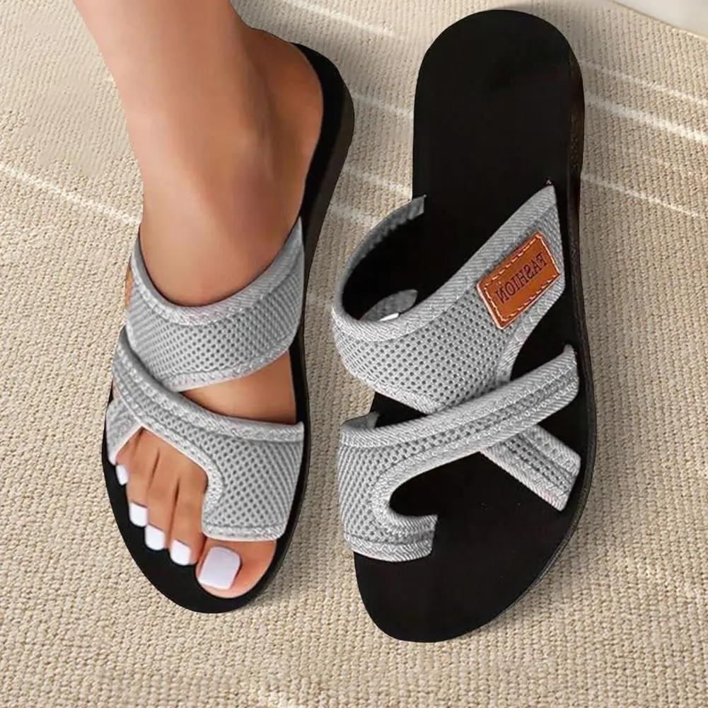 Women Lightweight Mesh Sandals Breathable Mesh Slide Sandals for Women Comfortable Beach Shoes with Hollow Design for Work