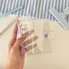 Creative Cute Transparent Mini Loose-leaf Hand Book Student Portable Notebook Ring Binder School Supplies