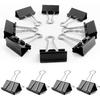 Medium Binder Clips, 72Pack, 1inch, Black Paper Binder Clips, Medium Paper Clips, Office Clips, with Storage Container for Office, Home, School