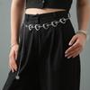 Adjustable Thin Metal Waist Chain Women Heart Pendant Body Chain Girls Daily Office Wear Decor Accessory