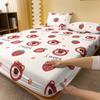 1 Cartoon Niedliches Erdbeerbärenmuster Digital Bedrucktes Mattiertes Spannbettlaken, Schlafzimmer Bedruckte Bettdecke, Bettwäsche(Kein Kissenbezug)