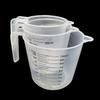 3Pc Measuring Cup Plastic Graduated Large Capacity Scale Laboratory Beaker Clear with Lid Transparent Mixing Cup Kitchen Baking