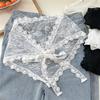 Frilly Cute Lace Bandana Scarf Convertible Triangle Head Wrap Waist Chain Belt Accessory For Sexy Women Trendy Aesthetic Outfit