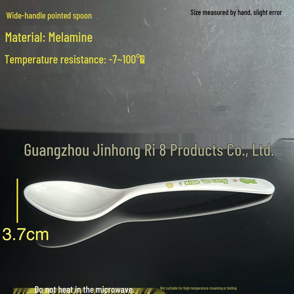 Children s Cartoon Melamine Teaspoon: Long-Handle, Food-Grade, Thickened for Feeding and Stirring.