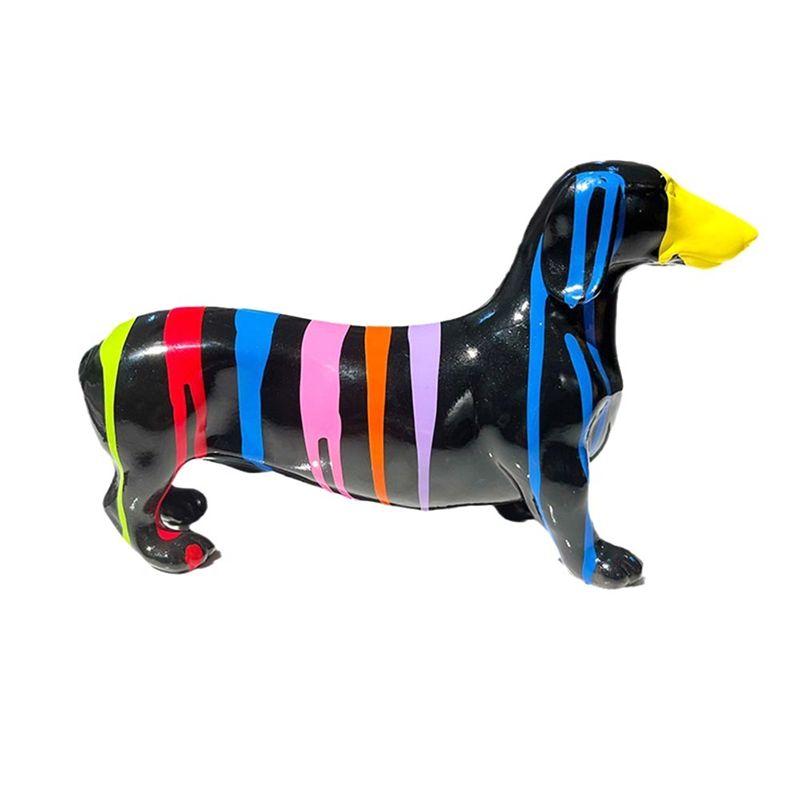 A20F-Sausage Dog Ornament, Dachshund Statue, Modern Animal Dachshund Ornament Dog Figurine, Standing Puppy, Dog Sculpture