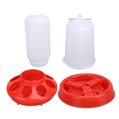 Chick Feeder Large Capacity Plastic Automatic Easy To Clean Chick Waterer for Farm Red
