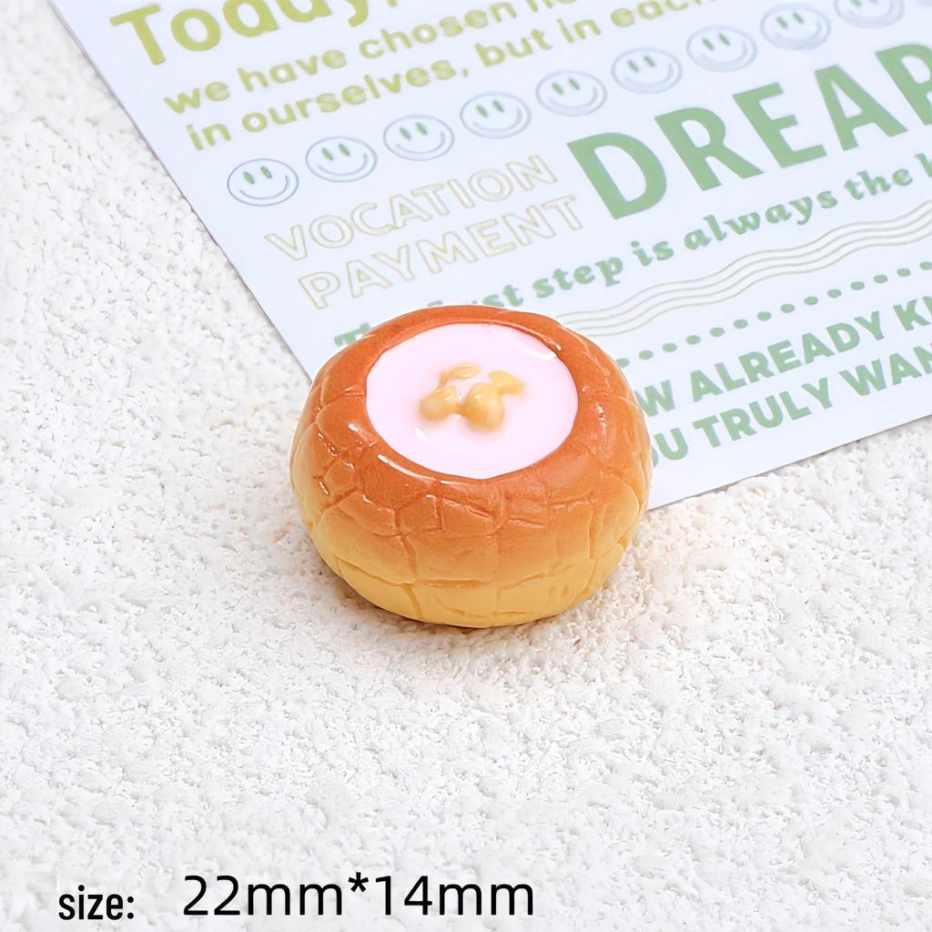 3D Cream Bread Play DIY Resin Ornaments for Mobile Phone Shells and Jewelry