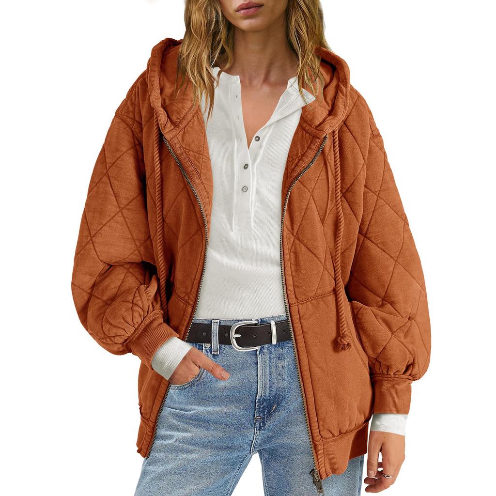 Womens  Casual Long Sleeve Jacket Coat With Hood