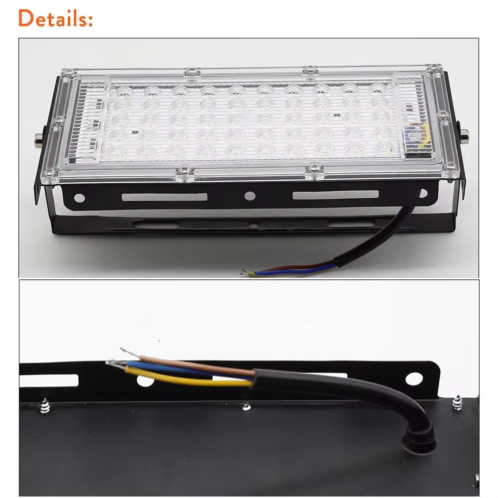 LED Floodlight Bulb 50W AC 110V 220V 230V 240V White Lamp Flood Light Spotlight Outdoor Waterproof For Street Garden Square