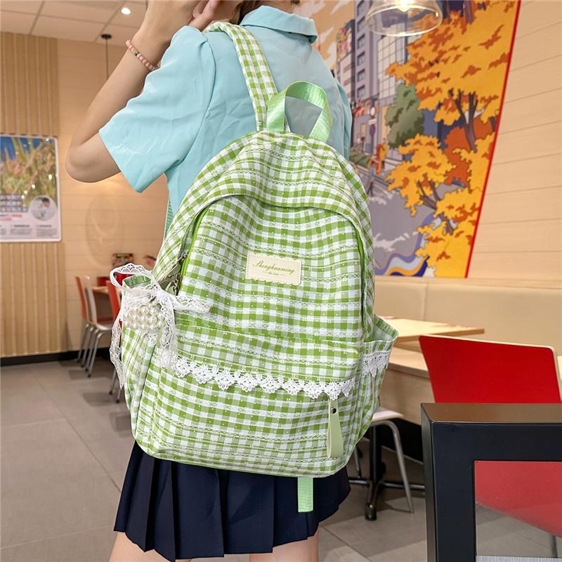 Mochila Escolar Xadrez para Estudantes Mochila Feminina