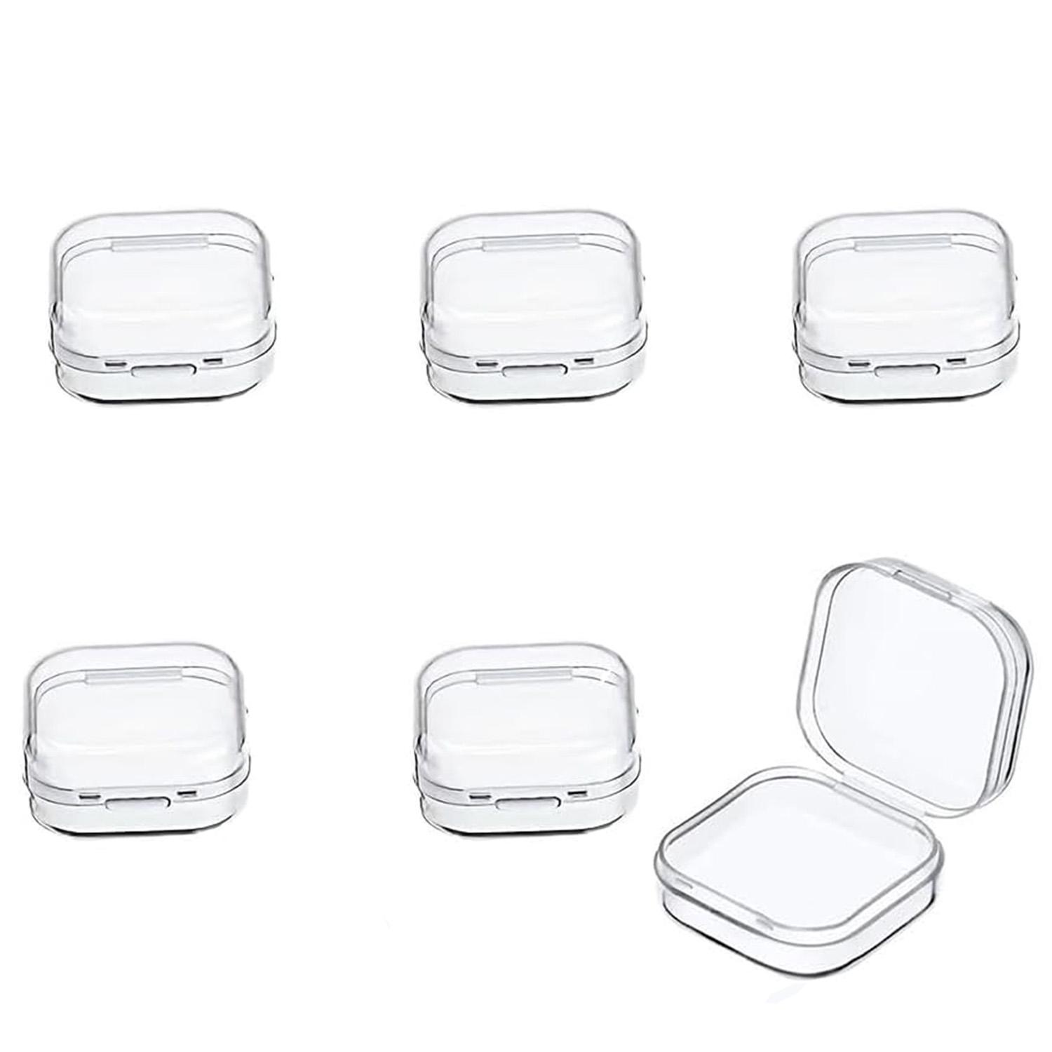 

6/12/24 Mini Storage Box Transparent Plastic Jewelry Storage Box Container Portable Earring Ring Earplugs Packaging Storage Case