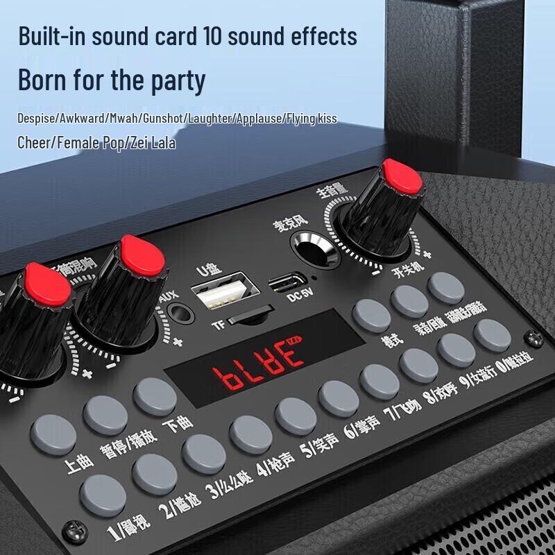 KONKA F5 Portable Bluetooth Karaoke Speaker with Radio