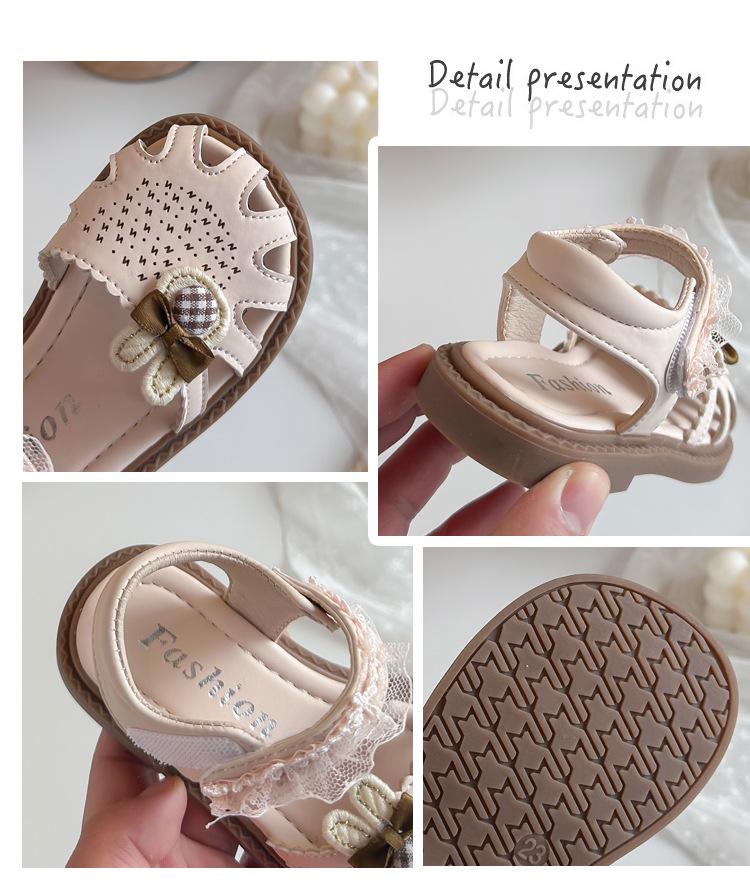 2026 New Style Girls' Pink Breathable Princess Sandals: Soft Sole, Non-Slip, Versatile Summer Shoes for Toddlers.