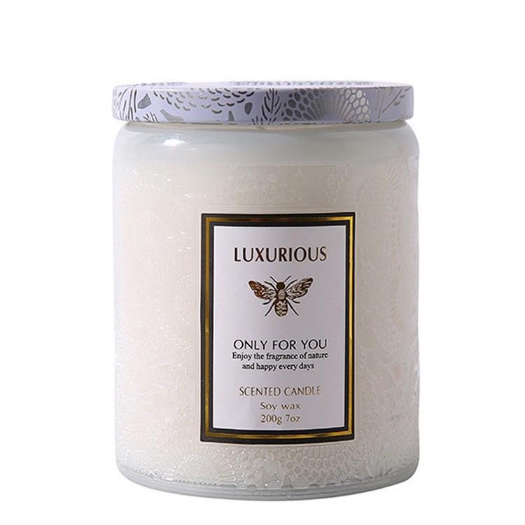 In-stock 200g DIY Scented Candle Glass with Lid - Empty Holder